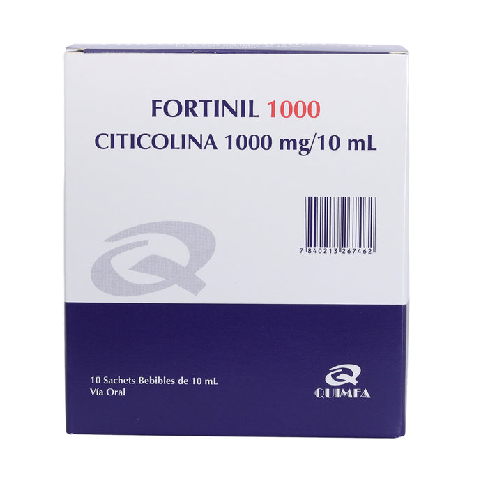 Fortinil 1000Mg Bebibles Citicolina X 10 Ampollas