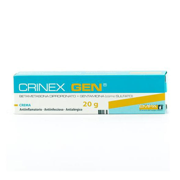 Crinex Gen Crema Betametasona 0.06G Y Gentamicina 0.1G X 20G