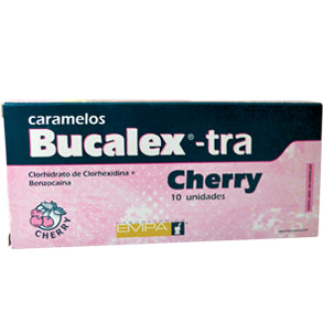 Bucalex -Tra Clorhexidina Benzocaina Cherry X Pastilla