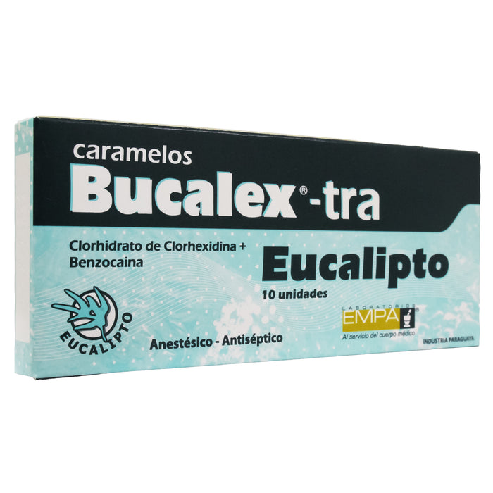Bucalex Tra Caramelos Clorhidrato Benzocaina Eucalipto X Pastilla