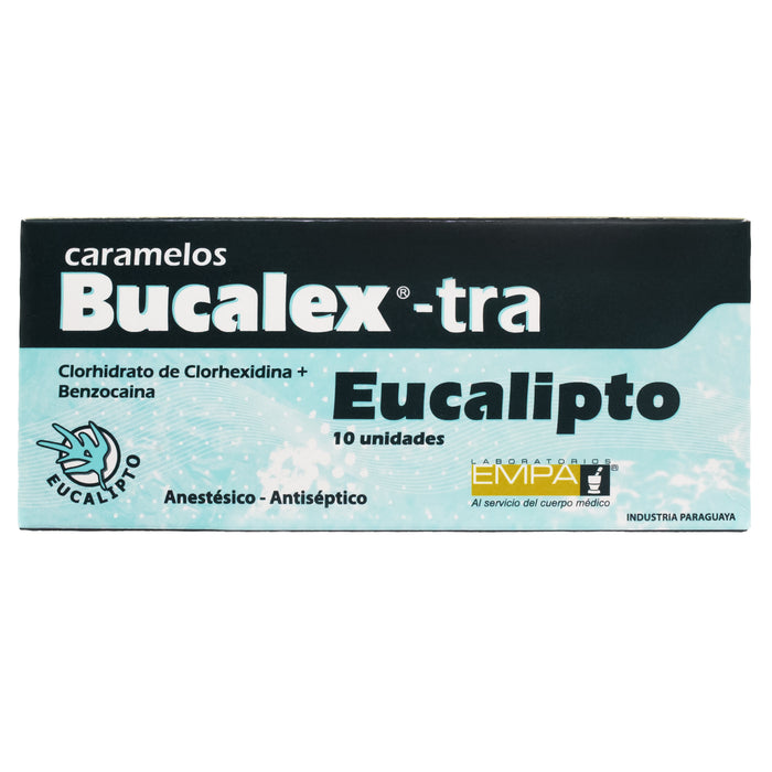 Bucalex Tra Caramelos Clorhidrato Benzocaina Eucalipto X Pastilla