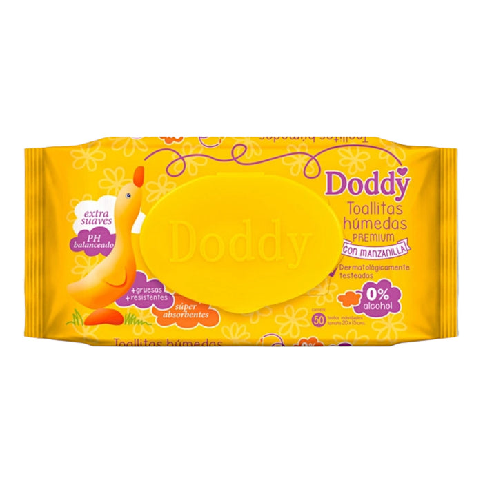 Toallitas Húmedas Doddy Premium Manzanilla X 50 Unidades