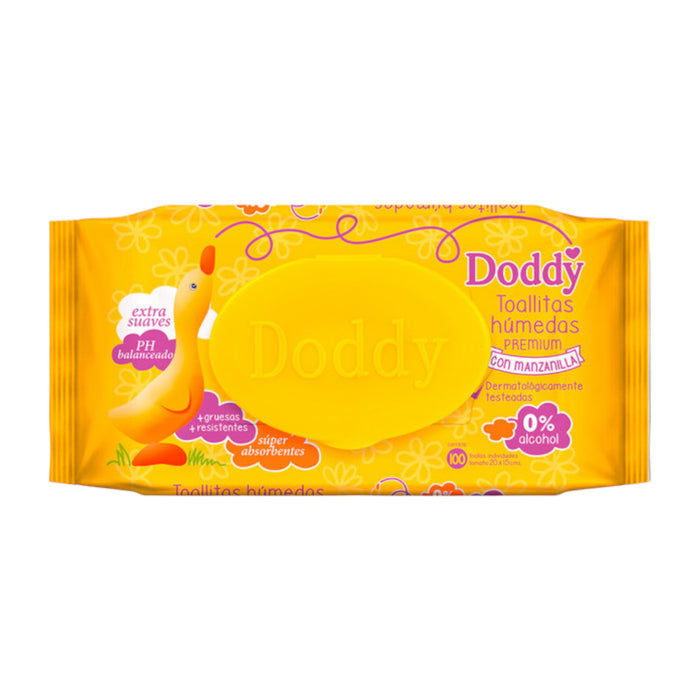 Toallitas Húmedas Doddy Premium Manzanilla X 100 Unidades