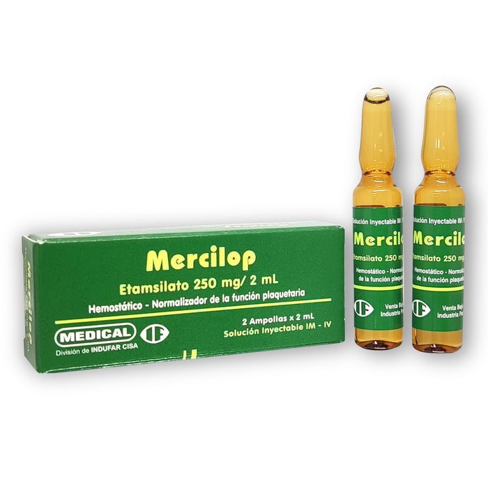 Mercilop 250Mg Etamsilato Im-Iv 2 Ampollas X 2Ml