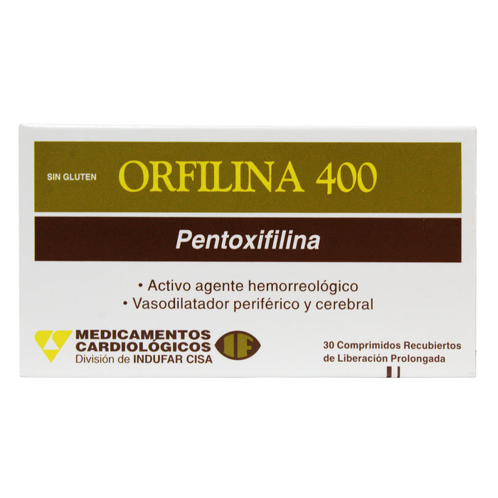 Orfilina 400Mg Pentoxifilina X Tableta