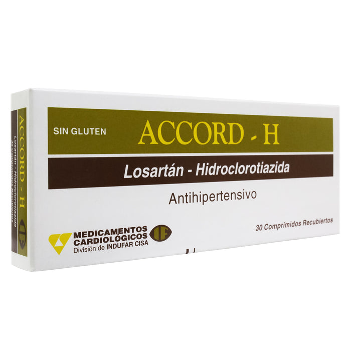 Accord H Losartan 50Mg Y Hidroclorotiazida 12.5Mg X Tableta