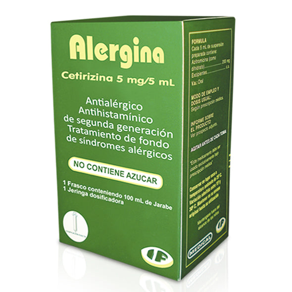 Alergina 5Mg 5Ml Jbe X 100Ml Cetirizina