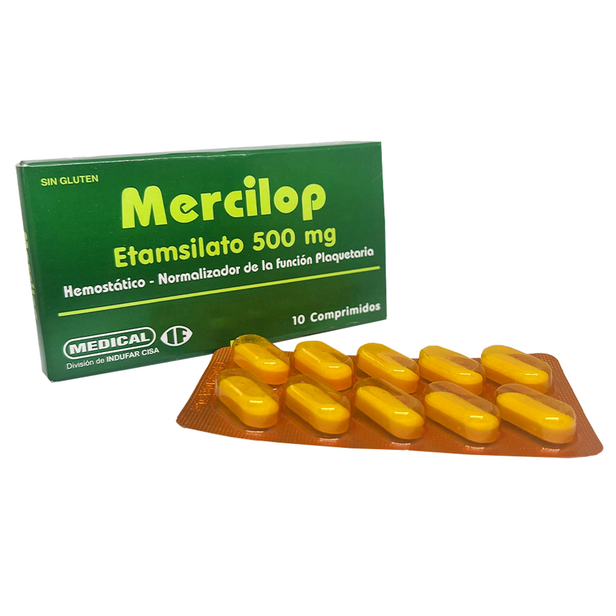 Mercilop 500Mg X 10 Comp Etamsilato— Farmacorp
