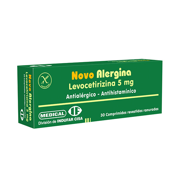 Novo Alergina Levocetirizina 5Mg X Comprimido