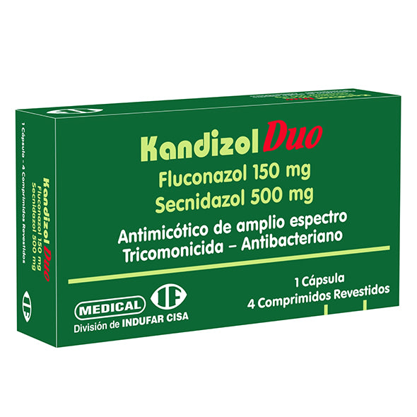 Kandizol Duo Fluconazol 150Mg Y Secnidazol 500Mg X 1 Capsula+4 Comprimidos