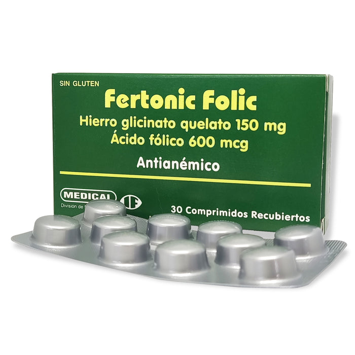 Fertonic Folic Hierro Acido Folico X 30 Comprimidos