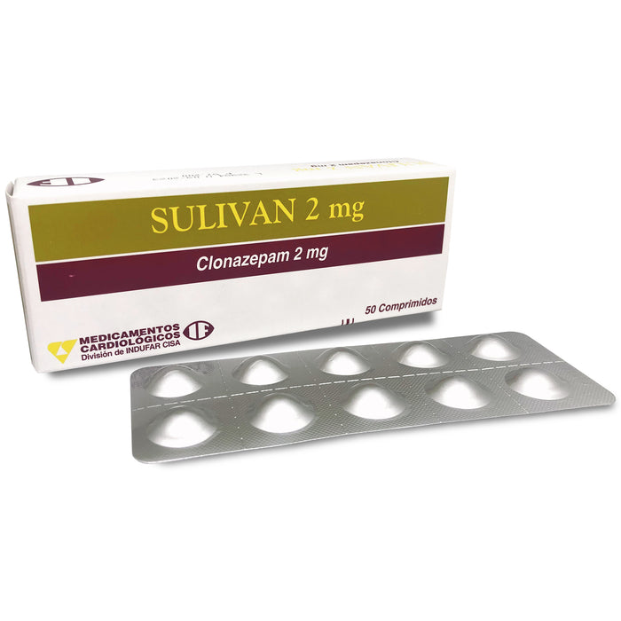 Sulivan 2Mg Clonazepam (Psico) X 50 Comprimidos