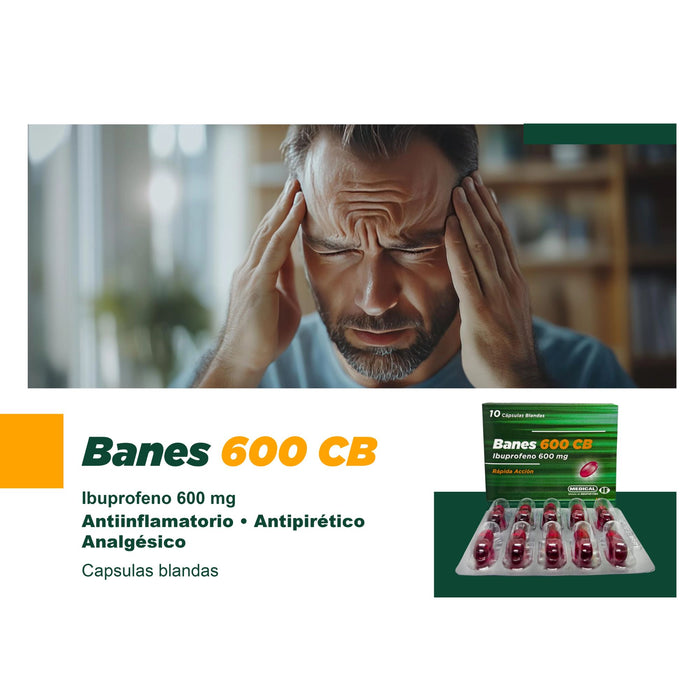 Banes Cb 600Mg Ibuprofeno X Capsula Blanda