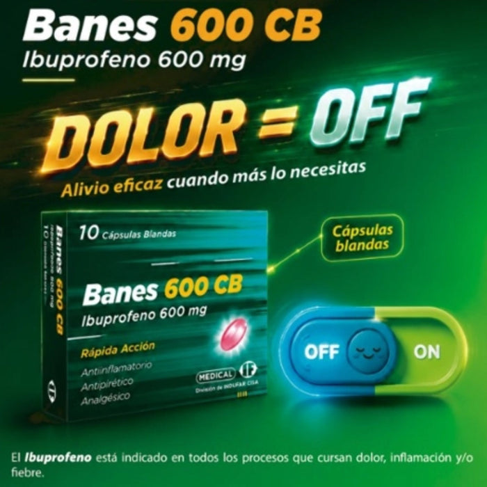 Banes Cb 600Mg Ibuprofeno X Capsula Blanda