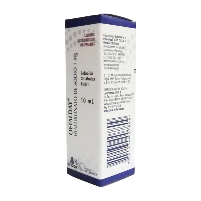 Oftalday 0.1% Colirio X 5Ml Hialuronato Sodio