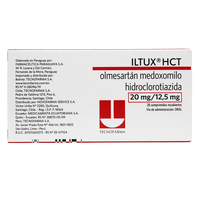 Iltux 20Mg Olmesartan Medoxomil X Tableta