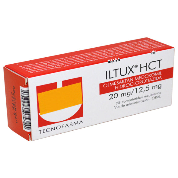 Iltux Hct 20Mg Olmesartan Y 12.5Mg Hidroclorotiazida X Tableta
