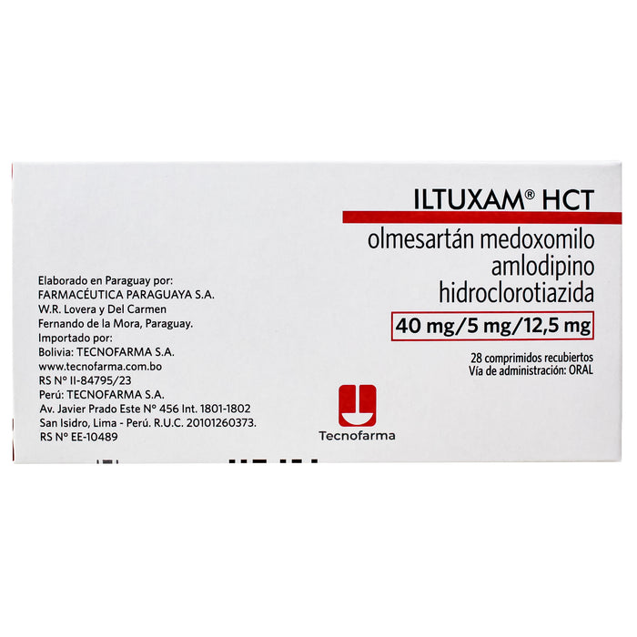 Iltuxam Hct 40 5 12.5Mg X Comprimido