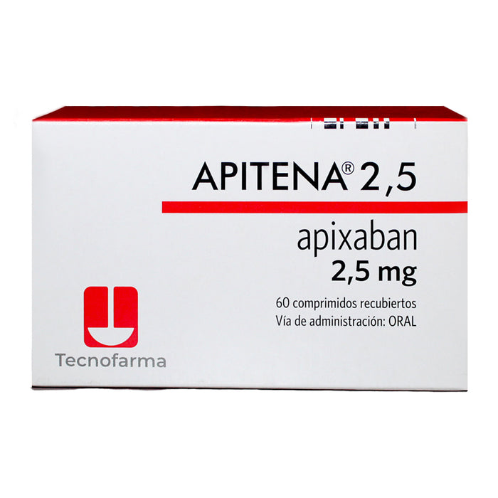 Apitena 2.5 Mg Apixabán X Comprimido