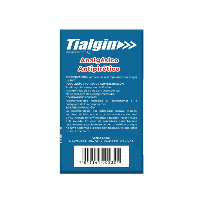 Tialgin Paracetamol 1G X Comprimido