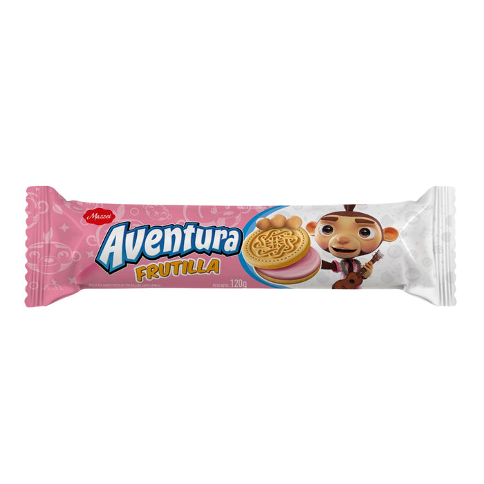Galleta Aventura Rellena De Frutilla X 120Gr
