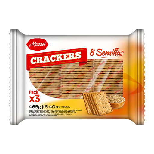 Galletas Mazzei Crackers 8 Semillas X 465G