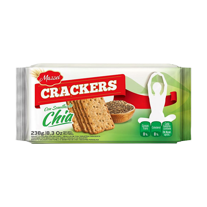 Galletas Mazzei Crackers Salvado Y Chía X 200G