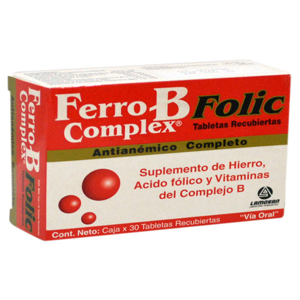 Ferro B Complex Folic Antianemico X Tableta