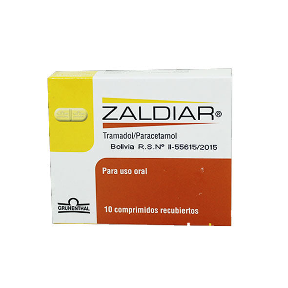 Zaldiar Tramadol Clorhidrato 37.5Mg Y Paracetamol 325Mg X Tableta