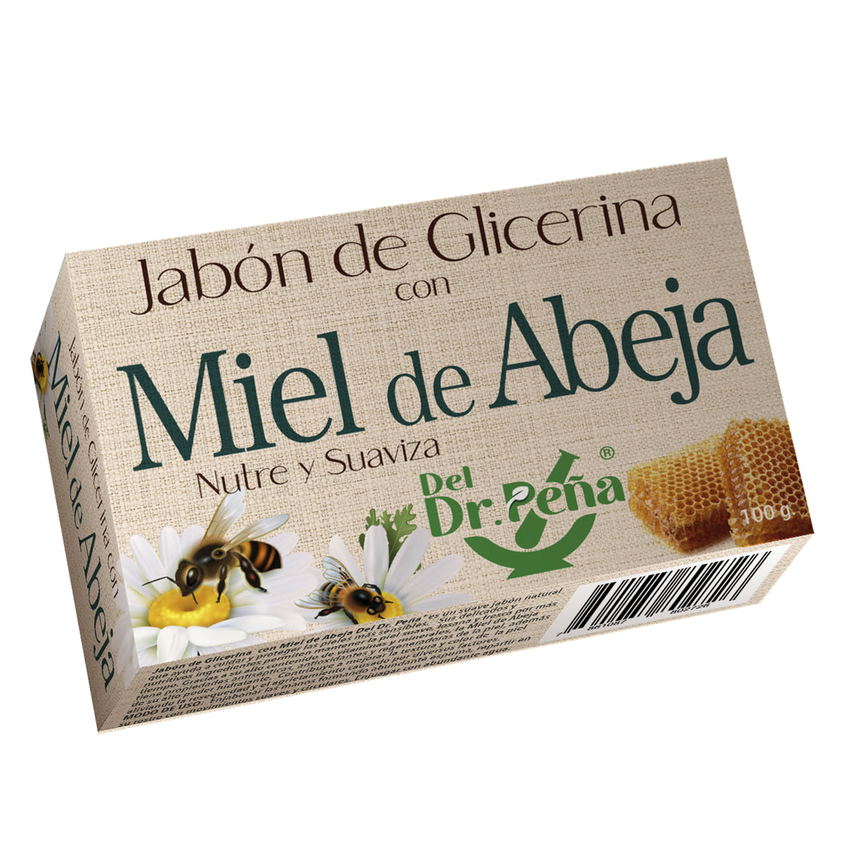 Jabón Glicerina 90gr -Extracto Romero y Miel.
