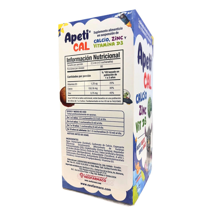 Suplemento Alimenticio Apetical Plus Suspensión Sabor Naranja X 200Ml