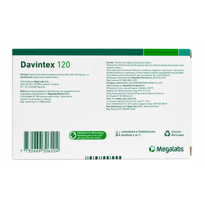 Davintex Etoricoxib 120Mg X Comprimido