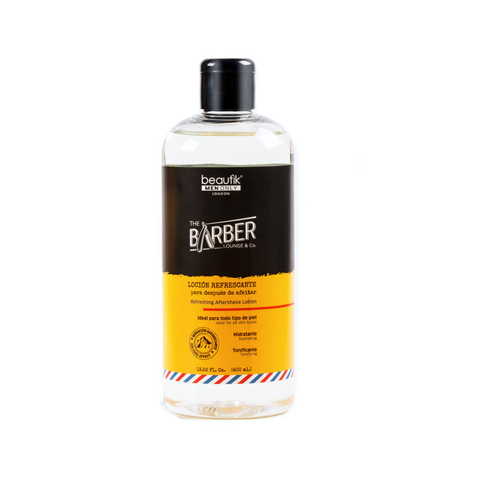 Botella de loción refrescante para barba Barber Men, 400ml.