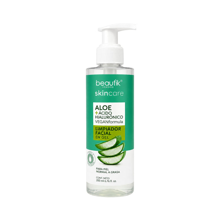 Limpiador Facial Beautik Gel Aloe + Acido Hialuronico X 200Ml