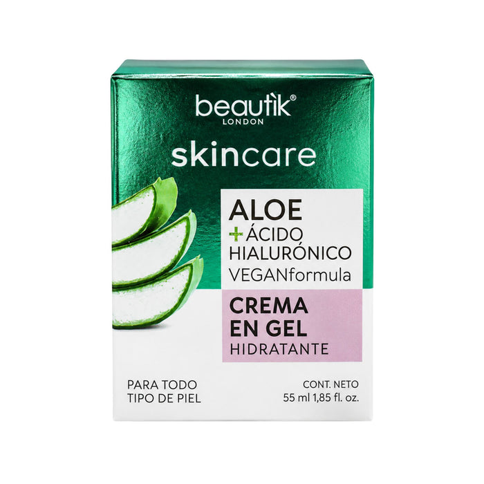 Crema En Gel Beautik Aloe + Acido Hialuronico X 55Ml