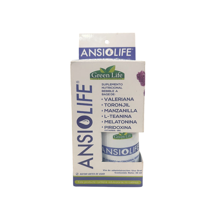 Frasco de suplemento nutricional Ansiolife.