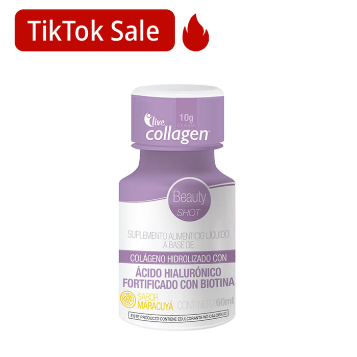 Live Collagen Beauty Shot Maracuya Colágeno Farmacorp X 60Ml