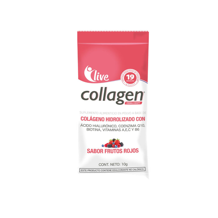 Live Collagen Hidrolizado Sabor Frutos Rojos X 10G