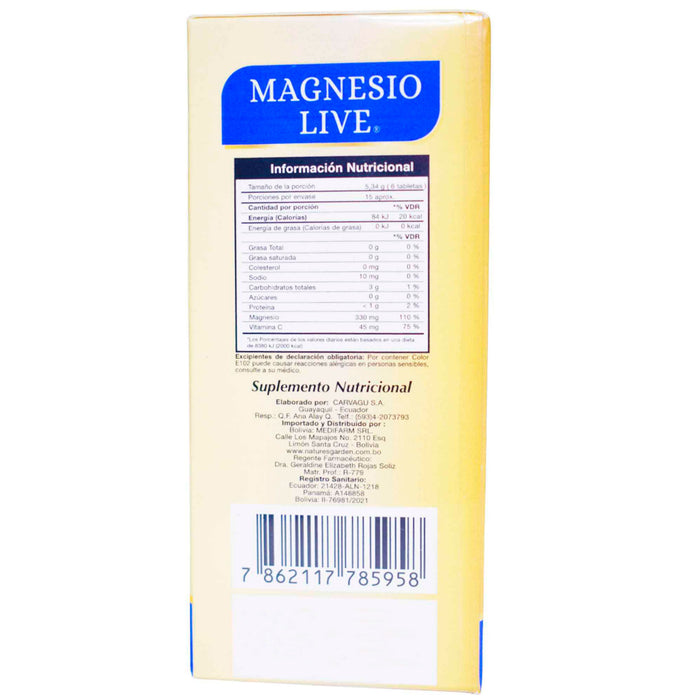 Magnesio Live Frasco X 90 Tabletas