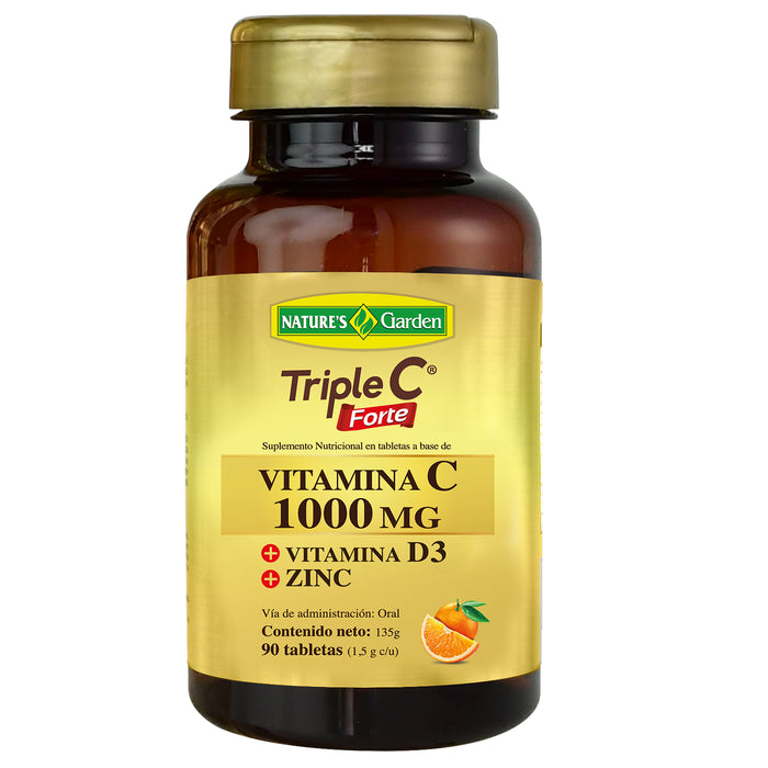 Triple C Forte Vitamina C D3 Zinc X 90 Tabletas