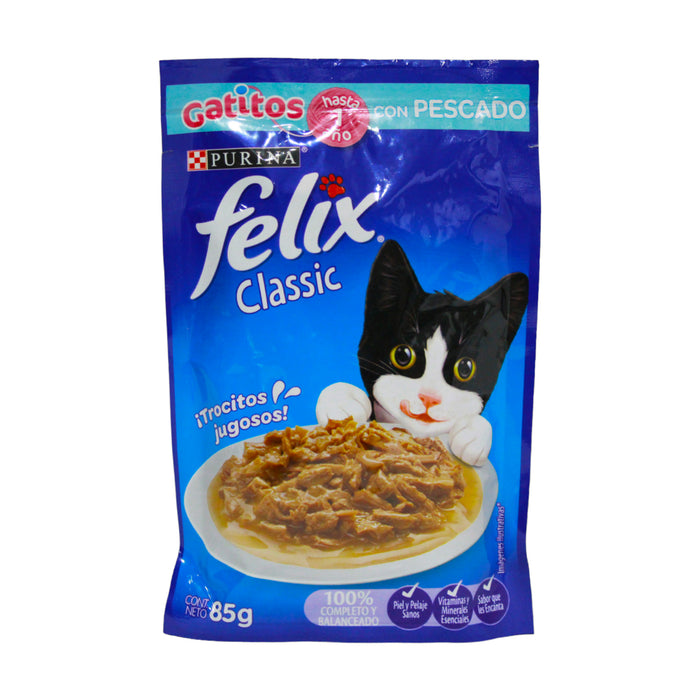 Alimento Purina Felix Classic Con Pescado X 85G