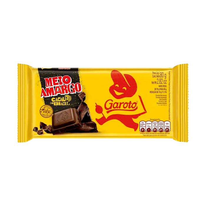 Garoto Tableta Chocolate X 80Gr Medio Amargo