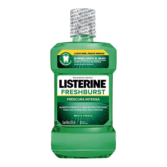 Enjuague Bucal Listerine Freshburst Menta Fresca X 500Ml