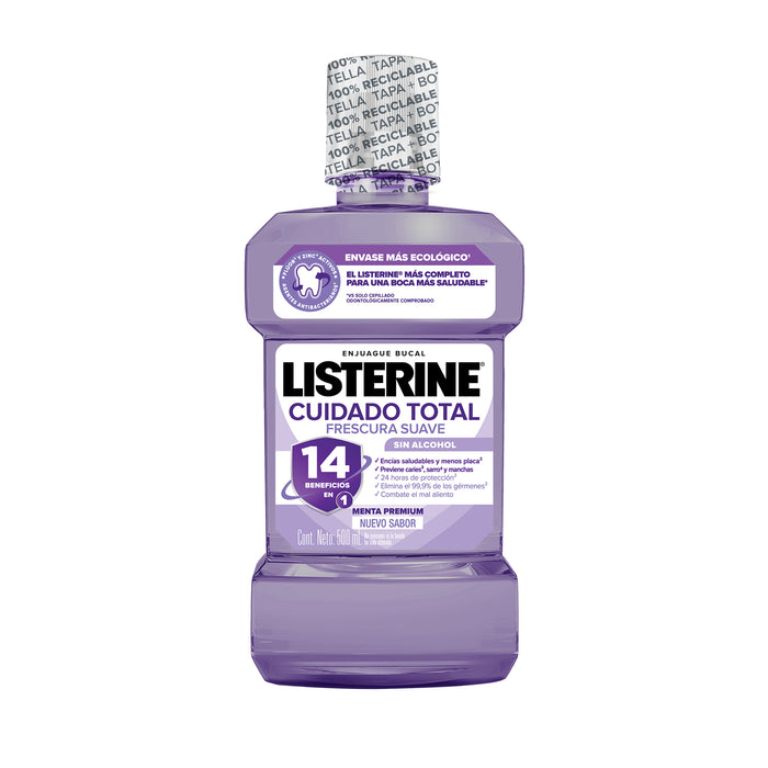 Enjuague Bucal Listerine Cuidado Total Frescura Suave X 500Ml