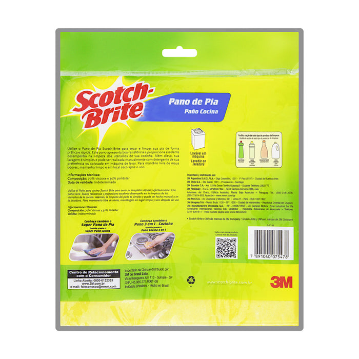 Paño De Cocina Scotch Brite 40Cm X 38Cm X 2 Unidades