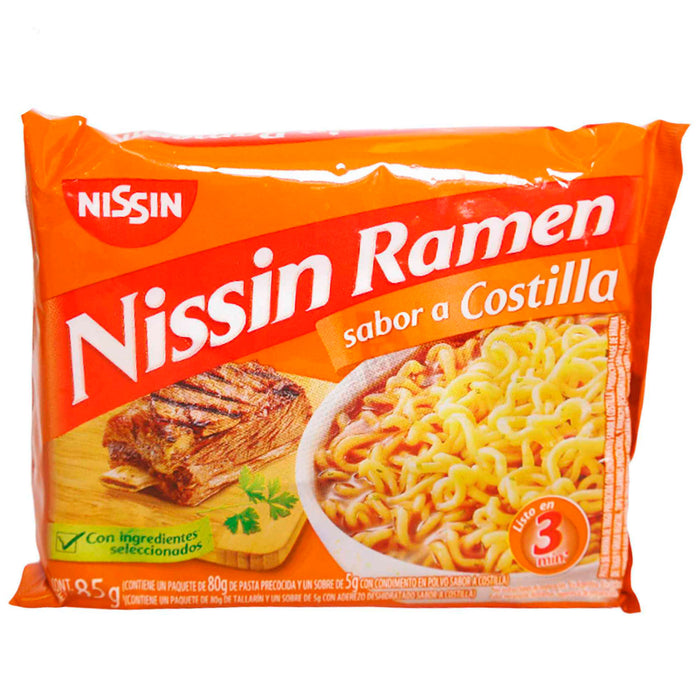 Nissin Ramen Bolsa Sabor A Costilla X 85G