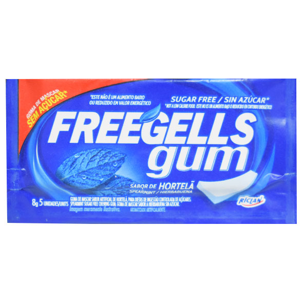 Freegells Gum Chicle Sabor Hierbabuena X 8G