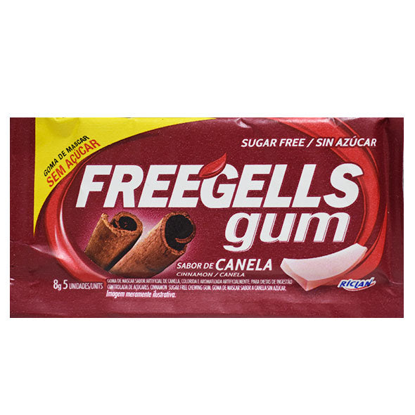 Freegells Gum Chicles Sabor Canela Sin Azucar X 8G