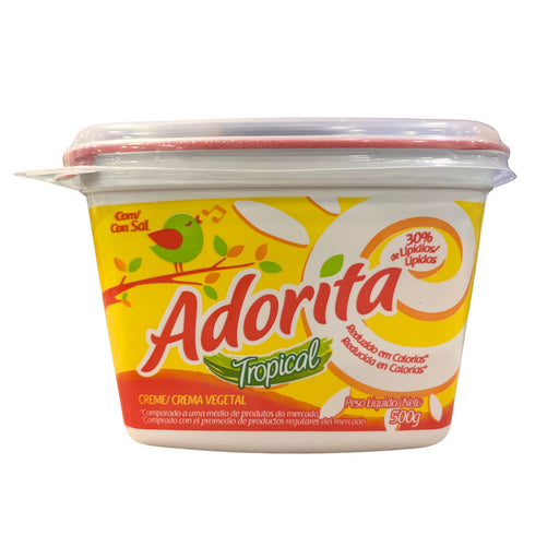 Paquete de crema vegetal Adorita Tropical.