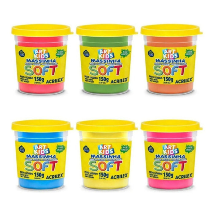 Masa De Moldear Acrilex Soft 07316 X 6 Unidades